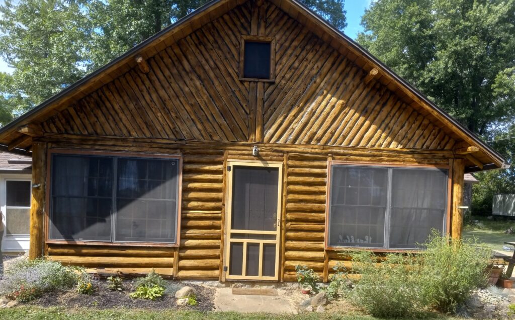 Log cabin completely cleaned